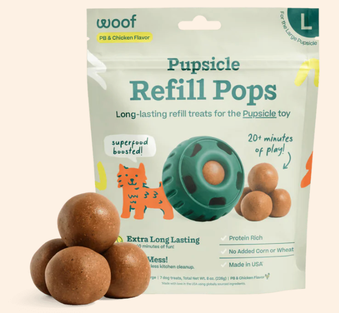 Woof Pupsicle Pops PB & Chicken