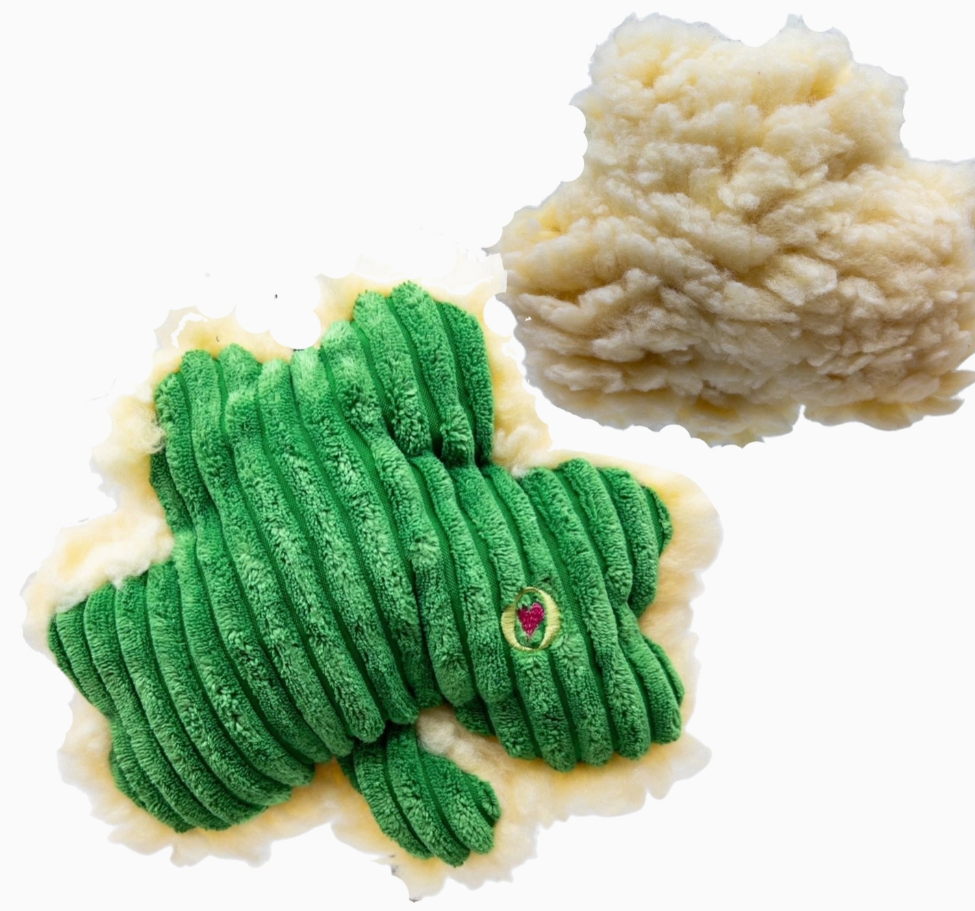 Hugglefleece® Shamrock Plush Dog Toy- St. Patrick's Day