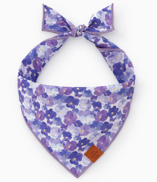 Pressed Pansies Spring Dog Bandana