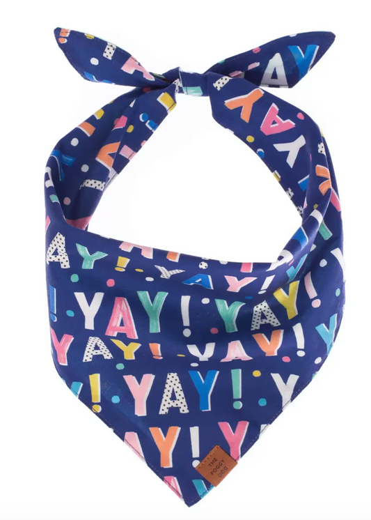 Navy Birthday Yay Bandana