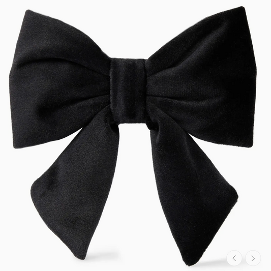 Black Velvet Lady Dog Bow