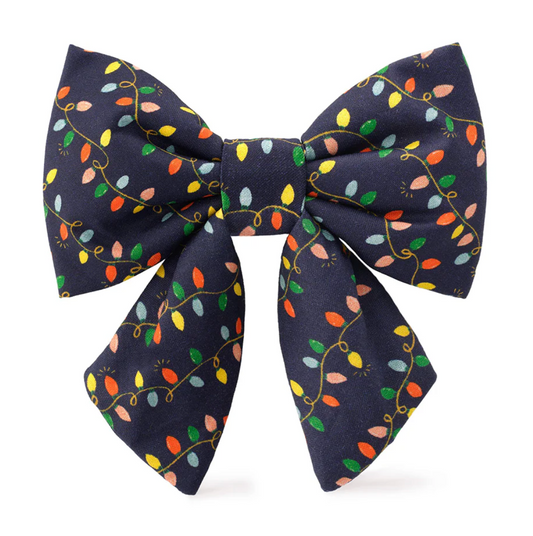The Foggy Dog Holiday Lights Lady Dog Bow