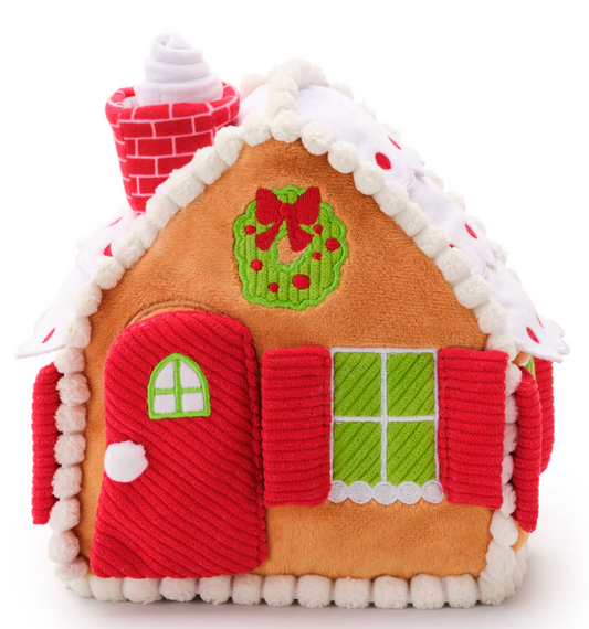 The Foggy Dog Gingerbread House Interactive Snuffle Dog Toy