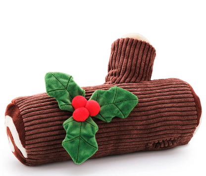 The Foggy Dog Yule Log Interactive Snuffle Dog Toy