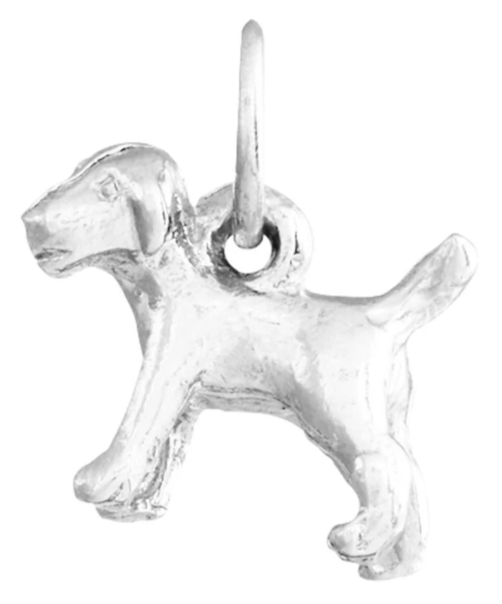 Helen Ficalora Dog Mini Charm with Chain (Sterling Silver)